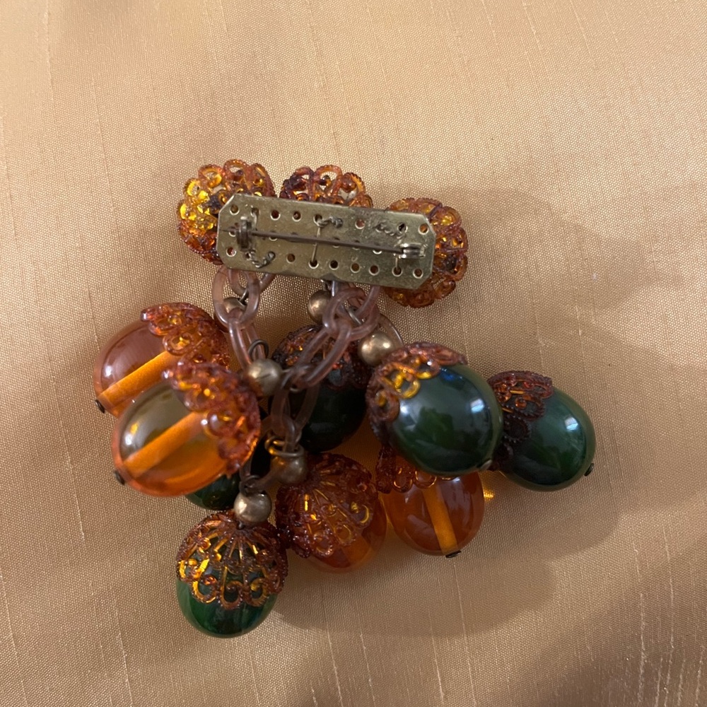 Miriam Haskell Acorn Brooch - image 2